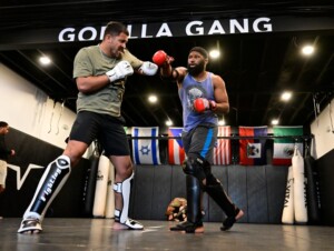Phil Latu and Curtis Blaydes sparring