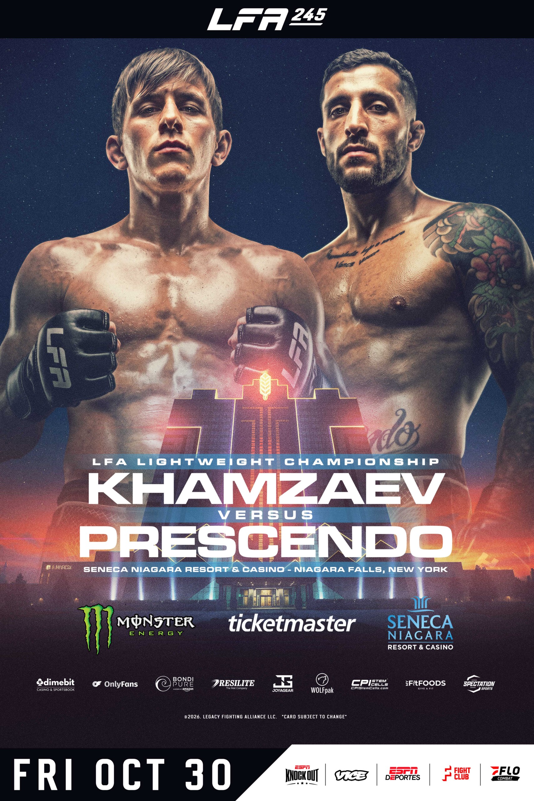 Official poster for LFA 245: Khamzaev vs. Prescendo